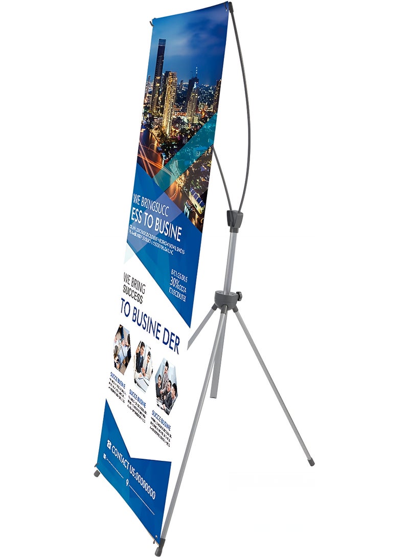 TrustMate X Banner Stand, Adjustable Banner Holder for Trade Show & Exhibition, 23"–32" (58.4–81.3 cm) W × 63"–78" (160.0–198.1 cm) H Portable Retractable Poster Stand with Travel Bag, Aluminum Frame for Retail, Office & Restaurant Display - Image 5