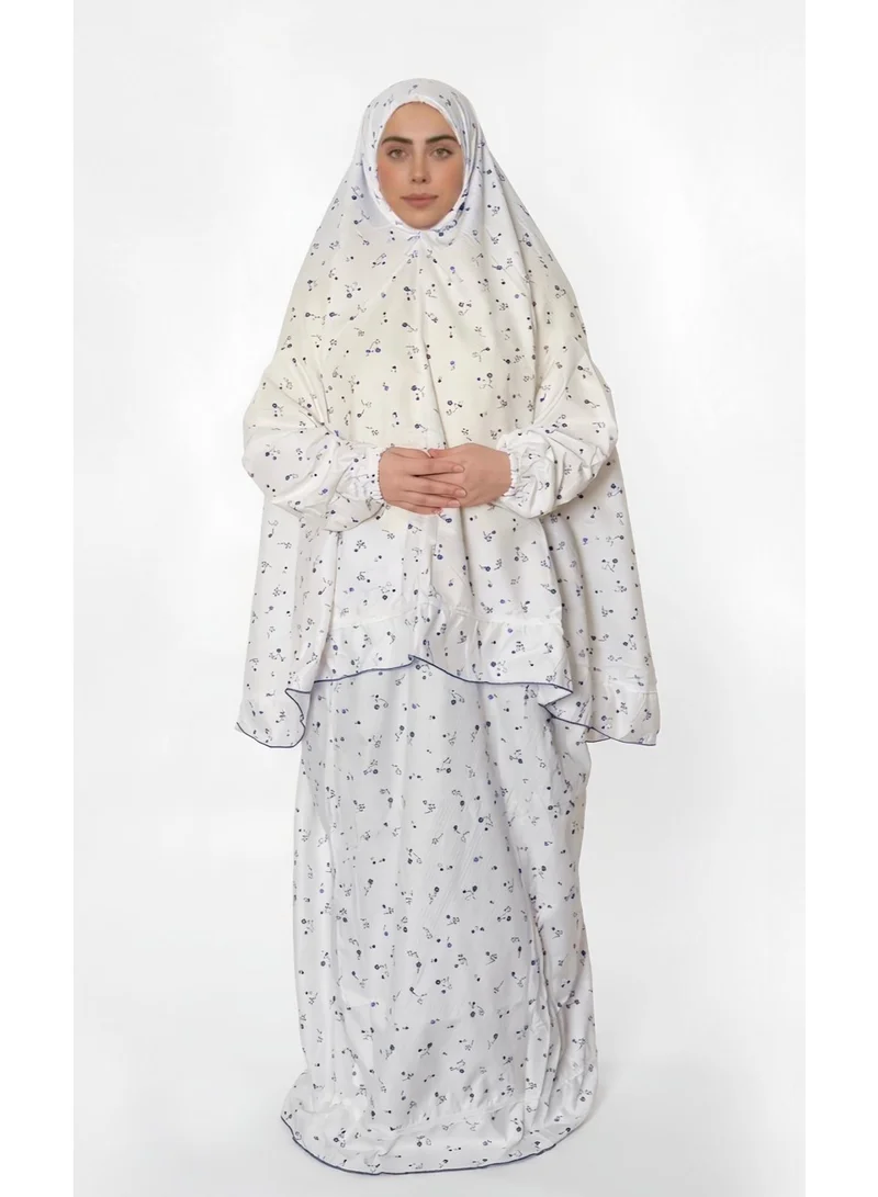 Two pieces islamic prayer robe dress set with sleeve