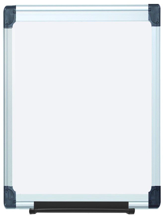 MasterVision Maya Melamine Dry Erase Board with Tray, 18" x 24", Whiteboard with Aluminum Frame - Image 1