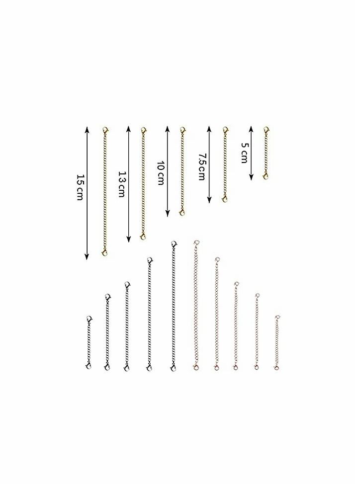 KASTWAVE Necklace Extenders, Stainless Steel Chain Extenders Gold Silver for Jewelry Making - Image 2