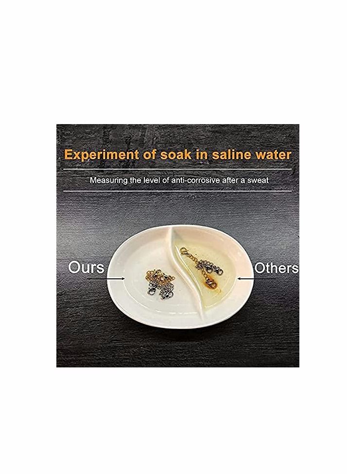 KASTWAVE Necklace Extenders, Stainless Steel Chain Extenders Gold Silver for Jewelry Making - Image 5