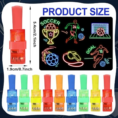 Oitnlaughter 36Pcs Soccer Themed LED Finger Lights Soccer Party Favors Glow in the Dark Light Up Finger Lights Sport Themed Toys Bulk for Kids Boys Girls Sport Birthday Goodie Bags Stuffers Classroom Prizes Gifts - Image 5