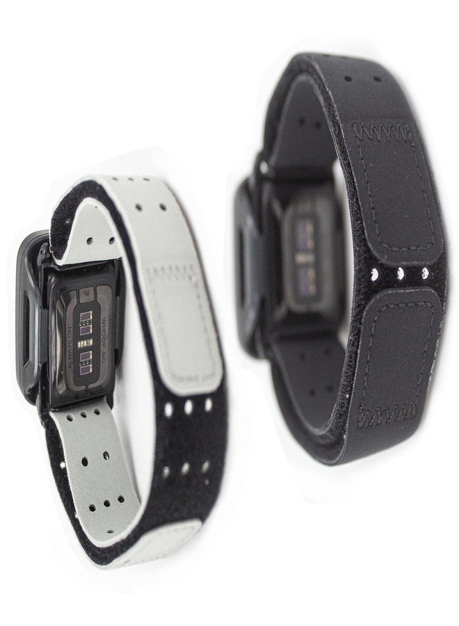Orisell [2 Pack] Arm Band Compatible with Whoop 5.0 Bicep Band, Soft Breathable Lycra Adjustable Strap with Case for Whoop 5.0 One Peak MG/LIFE (ECG Not Support) (Black-Grey) - Image 1