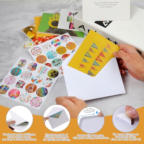 Joyberg 32 PCS Happy Birthday Cards Bulk with Envelopes, 4x6 Assorted Birthday Cards - Image 5