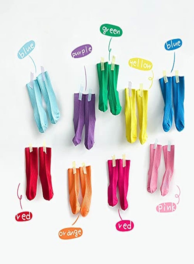 Mini Panda Little Girl's Socks, Girls Socks Cute ,girls Crew Socks 9 Pairs Pack, 9 Pairs-5, 9-12 Years - Image 3