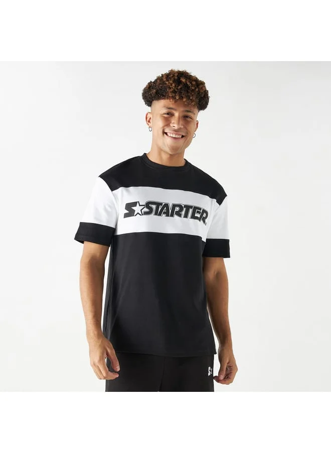 STARTER Starter Print Crew Neck T-shirt with Short Sleeves