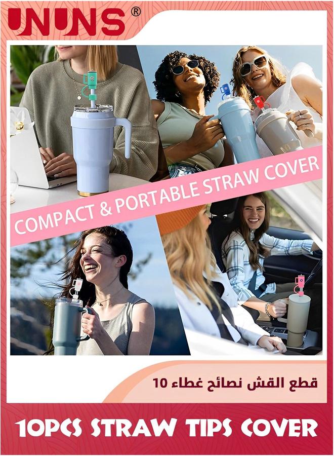 UNUNS Straw Tips Cover,10PCS Cover Cap For Stanley Cup,10mm Drinking Tip Covers Cups Accessories - Image 5