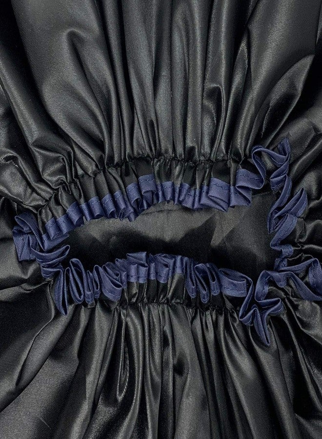 ELEBOX Jumbo Shower Cap XL Double-Layer Satin Bonnet Sleep Cap for Braids Waterproof Bath Caps Reusable Shower Hat - Image 5