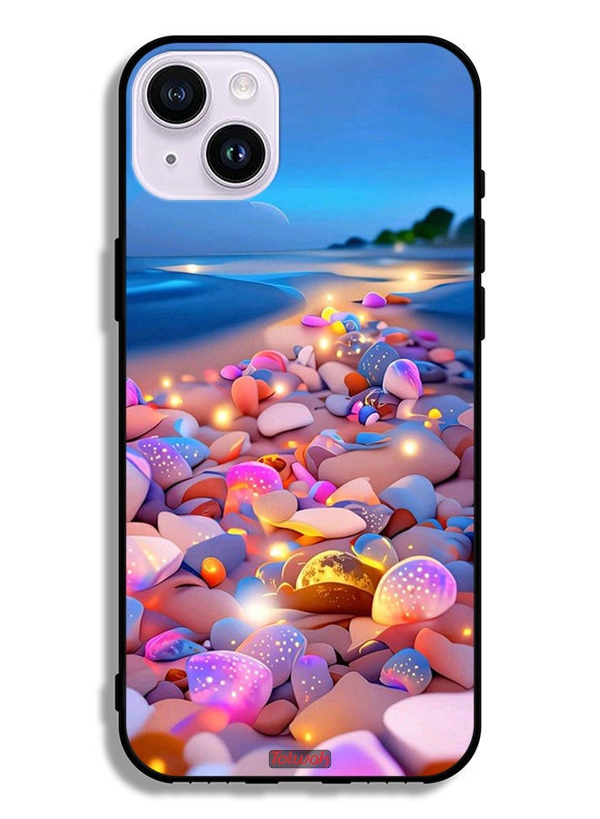 Tolwak Apple iPhone 14 Protective Case Stones Art - Image 2