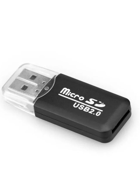 USB 2.0 Micro SD TF Card Reader T-High Speed Portable Flash Black