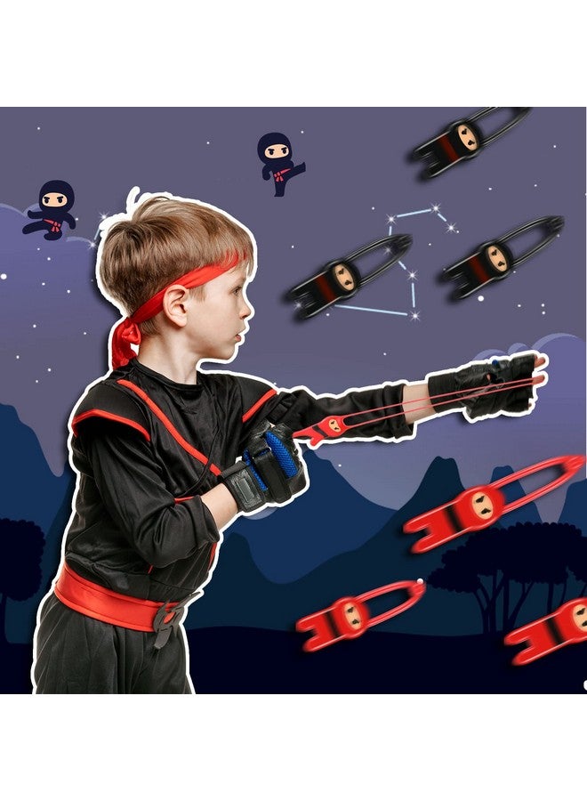 Charniol 48 Pcs Stretchy Flying Ninjas Stretchable Funny Finger Ninja Slingshot Toys Elastic Stretchy Flying Slingshot Ninja Toys Red And Black Ninja Party Favors For Ninja Kids Birthday Favor Supplies - Image 3