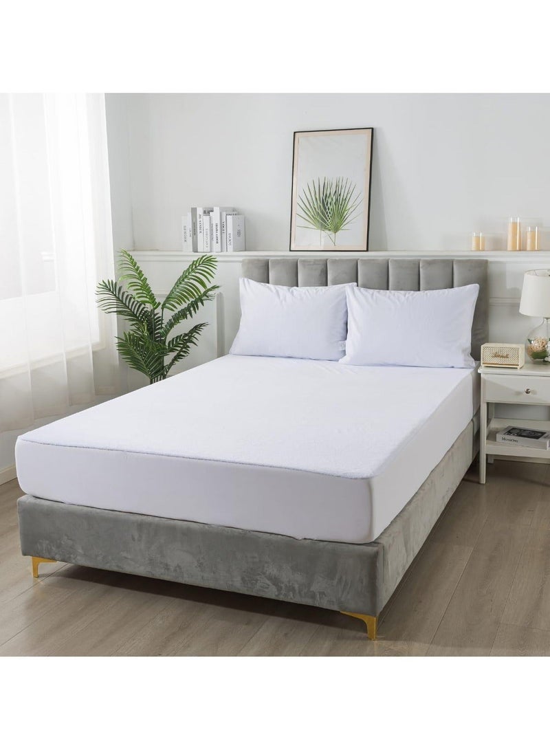 Dibaj Waterproof Bed Protector with Covers – Ultra-Soft Noiseless Fabric – 100x200 cm + 35 cm – Deep Pocket Mattress Cover for Dry and Healthy Sleep - Image 1