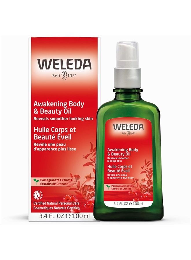 Weleda Awakening Pomegranate Body and Beauty Oil, 3.4 Fluid Ounce, Plant Rich Body and Beauty Oil with Pomegranate Seed, Jojoba and Sesame Oils - Image 2