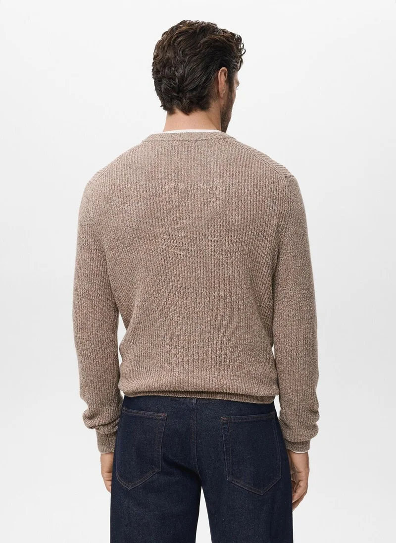 Mango Man 100% cotton knitted sweater