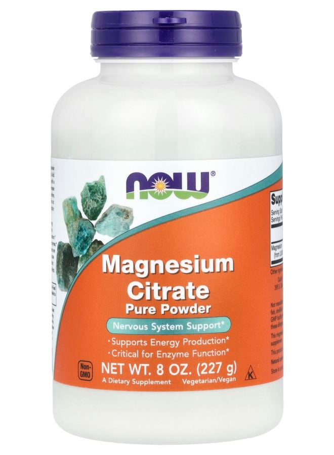 now Magnesium Citrate Pure Powder 8 oz (227 g)