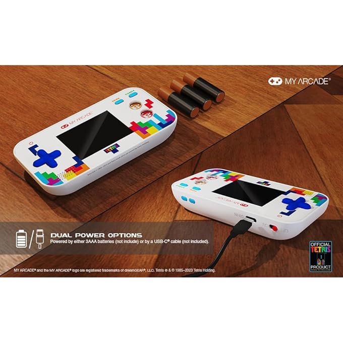 TETRIS GAMER V: PORTABLE VIDEO GAME SYTEM WITH 201 GAMES, 2.5" FULL COLOR SCREEN, POCKET SIZE - Image 4
