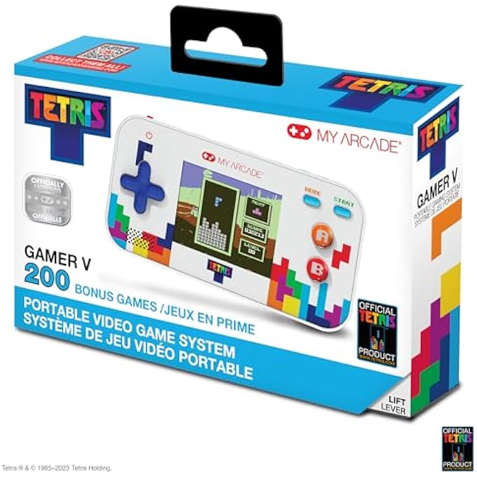 TETRIS GAMER V: PORTABLE VIDEO GAME SYTEM WITH 201 GAMES, 2.5" FULL COLOR SCREEN, POCKET SIZE - Image 1