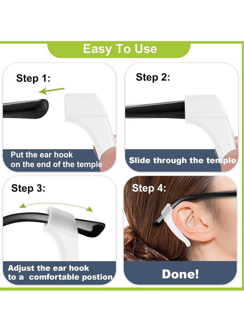 أوزيغالور 3 زوجًا من مثبطات النظارات المضادة للسقوط أداة لمنع سقوط النظارات حام الأذن المضاد للسقوط نهاية الجانب الخاصري محتفظ بالنظارات (ثلاثة ألوان) - Image 3