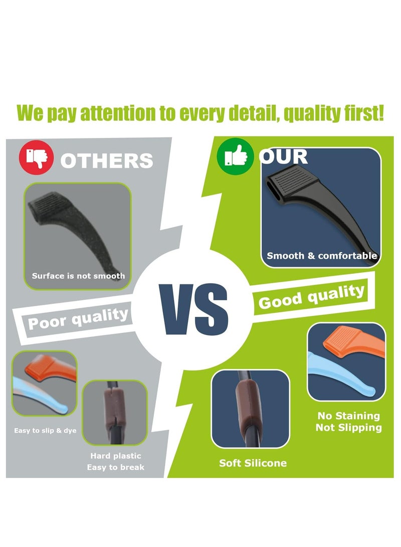 أوزيغالور 3 زوجًا من مثبطات النظارات المضادة للسقوط أداة لمنع سقوط النظارات حام الأذن المضاد للسقوط نهاية الجانب الخاصري محتفظ بالنظارات (ثلاثة ألوان) - Image 5