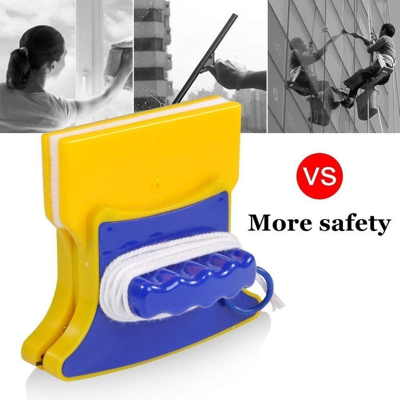 SEASPIRIT Magnetic Window Cleaner DoubleSide Glazed Two Sided Glass Cleaner Wiper with 2 Extra Cleaning Cotton Cleaner Squeegee Washing Equipment Household Cleaner - Image 5