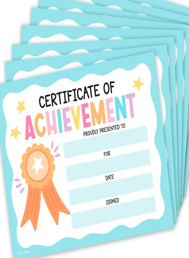 Hadley Designs Classroom Award Certificates for Students -25 Certificate of Achievement Awards, Gold Star Certificate Paper, Preschool Graduation Certificates for Kids, Kindergarten Diploma, Star Student Honor Roll - Image 1