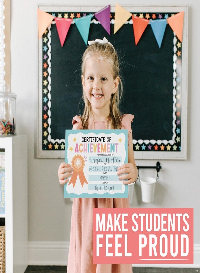 Hadley Designs Classroom Award Certificates for Students -25 Certificate of Achievement Awards, Gold Star Certificate Paper, Preschool Graduation Certificates for Kids, Kindergarten Diploma, Star Student Honor Roll - Image 3