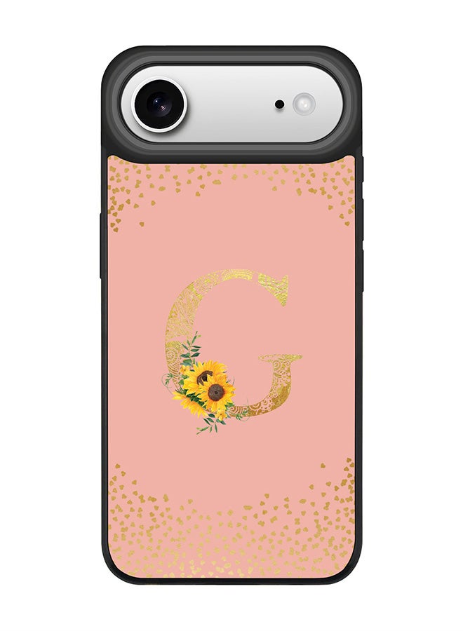 Stylizedd iPhone Air Case, [Compatible with MagSafe] Slim Magnetic cover Phone Case iPhone Air -Custom Floral Monogram - G  (Rose Pink ) - Image 1