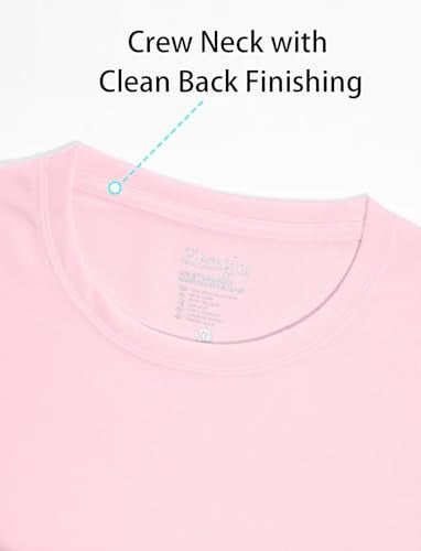 Zengjo Mens Tees Crewneck Classic Fit(Light Pink,XXL) - Image 4