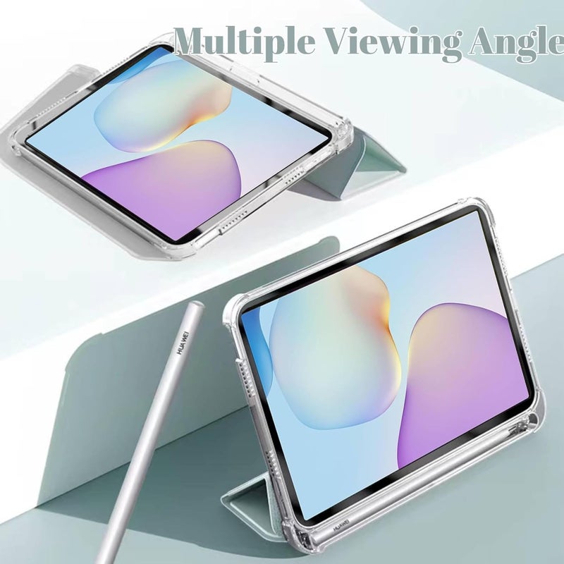 NESLIN غطاء NESLIN متوافق مع Huawei MatePad 11.5 بوصة 2025/2023 مع حامل قلم، غطاء رفيع وخفيف الوزن من TPU مقاوم للصدمات مع غلاف خلفي شفاف لحماية Huawei MatePad 11.5 بوصة (أزرق) - Image 2