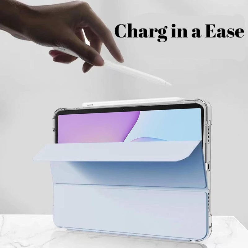 NESLIN غطاء NESLIN متوافق مع Huawei MatePad 11.5 بوصة 2025/2023 مع حامل قلم، غطاء رفيع وخفيف الوزن من TPU مقاوم للصدمات مع غلاف خلفي شفاف لحماية Huawei MatePad 11.5 بوصة (أزرق) - Image 5