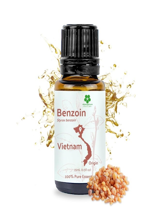 زيت البنزوين العطري المعبأ طبيعياً - مباشرة من زيوت مالاغاسي العطرية - زيت بنزوين طبيعي نقي للبشرة والجسم والعلاج العطري (15 مل) - Image 1