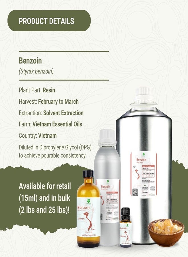 زيت البنزوين العطري المعبأ طبيعياً - مباشرة من زيوت مالاغاسي العطرية - زيت بنزوين طبيعي نقي للبشرة والجسم والعلاج العطري (15 مل) - Image 4