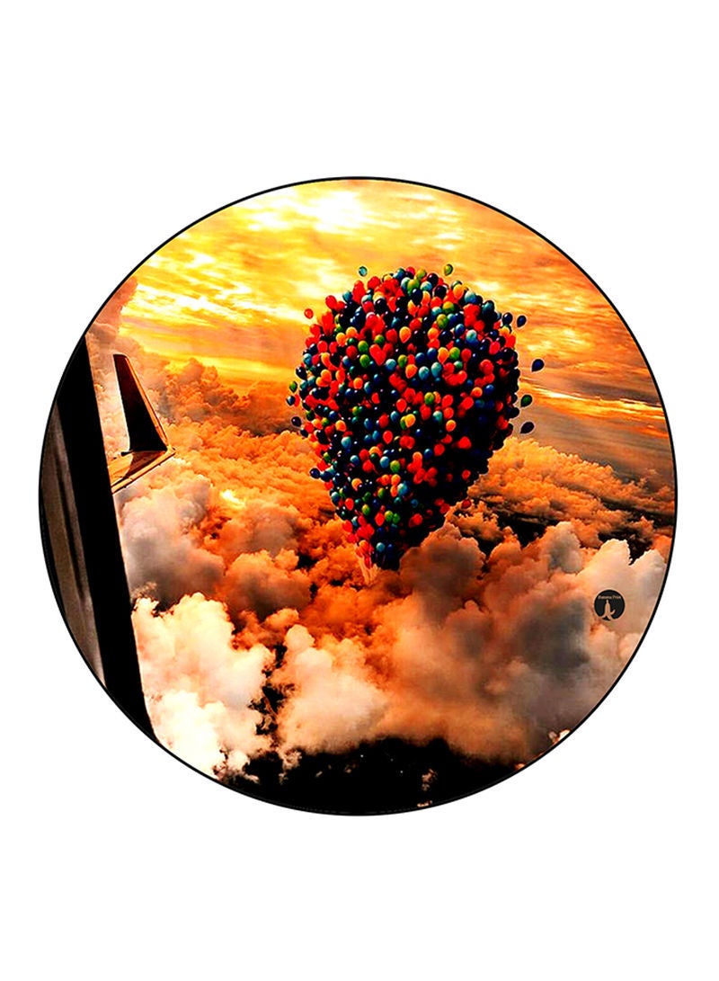 Balloons Printed Mouse Pad  Multicolour