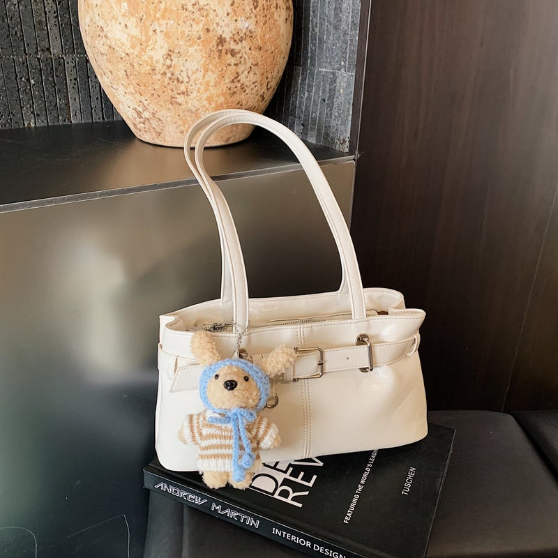 2026 New Women's Shoulder Bag, French Loaf Style, Solid Color, Casual Daily Commute - Image 3