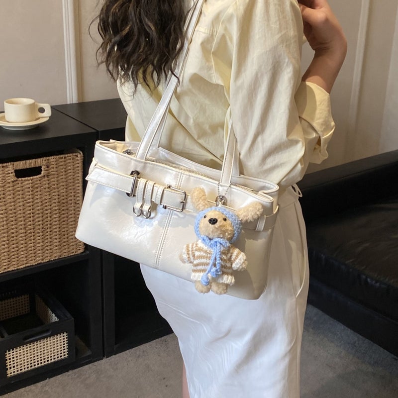 2026 New Women's Shoulder Bag, French Loaf Style, Solid Color, Casual Daily Commute - Image 4