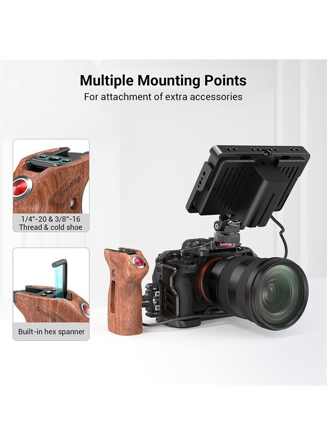 SmallRig Threaded Side Handle with Record Start/Stop Remote Trigger with 3 Control Cable for Sony Cameras, for Panasonic Cameras, for Fujifilm Cameras, for Z CAM Cameras 3323 - Image 4