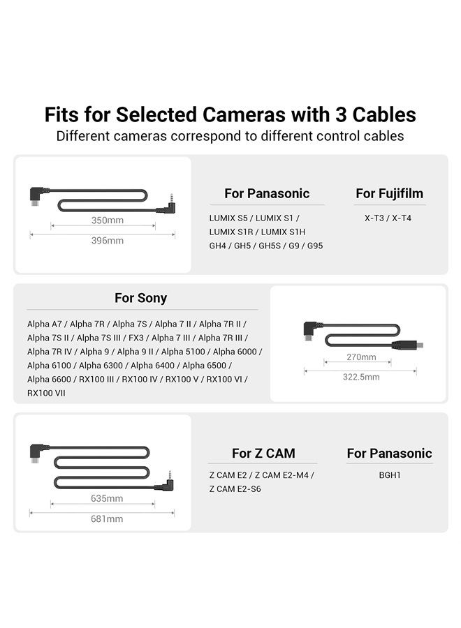 SmallRig Threaded Side Handle with Record Start/Stop Remote Trigger with 3 Control Cable for Sony Cameras, for Panasonic Cameras, for Fujifilm Cameras, for Z CAM Cameras 3323 - Image 2