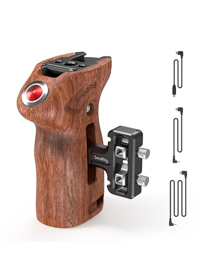 SmallRig Threaded Side Handle with Record Start/Stop Remote Trigger with 3 Control Cable for Sony Cameras, for Panasonic Cameras, for Fujifilm Cameras, for Z CAM Cameras 3323 - Image 1