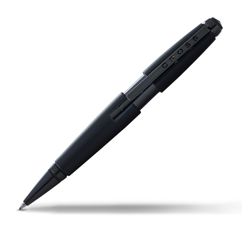 Cross Edge Refillable Rollerball Pen Presented in a Premium Gift Box - Medium Point, Black Ink, Matte Black - Image 1