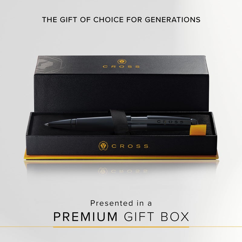 Cross Edge Refillable Rollerball Pen Presented in a Premium Gift Box - Medium Point, Black Ink, Matte Black - Image 5