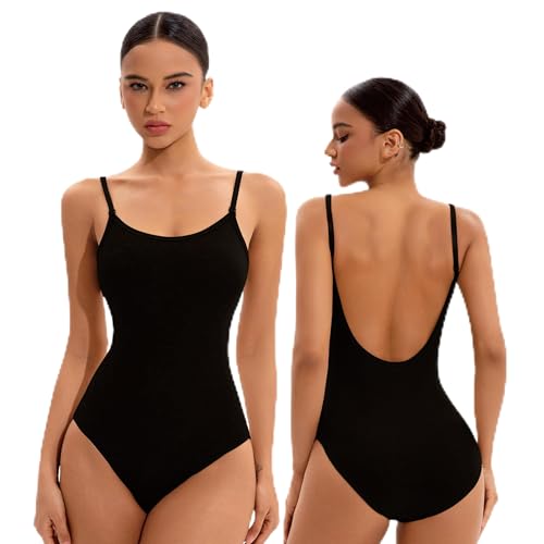 NEWCHAO Womens Ballet Backless Neck Tank Leotard Dance Camisole Leotard with Adjustable Straps for Gymnastics Bodysuit Yoga - Image 1