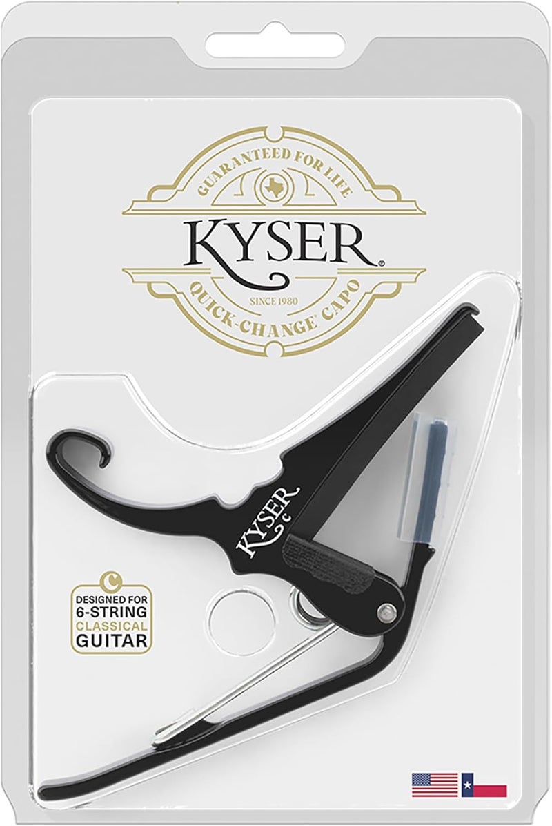 Kyser Musical Products Quick-Change Guitar Capo, KGCBA, Black - For Classical Guitars, Made in USA, Quality, Strong, Lightweight, Quick & Easy Key Changes, Innovative, Perfect Fit For Classicals - Image 5