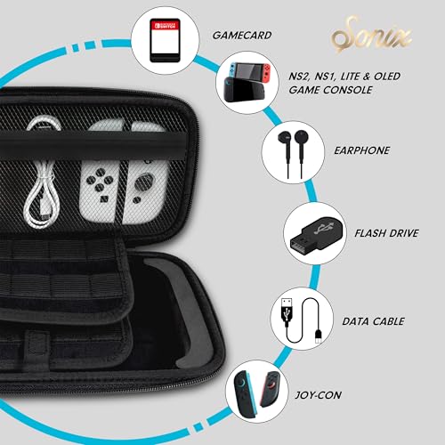 Sonix Carrying Case for Nintendo Switch 2, Switch 1, Lite, OLED, Protective Travel Case with Game Cartridge Storage | Little Nightmares - Image 4