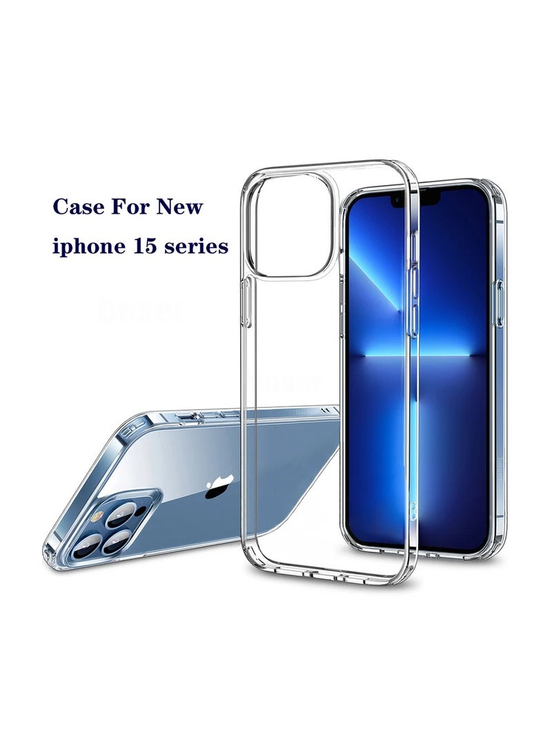 HuHa Soft TPU Silicon Cases For iPhone 15 Plus Clear Back Cover - Image 1