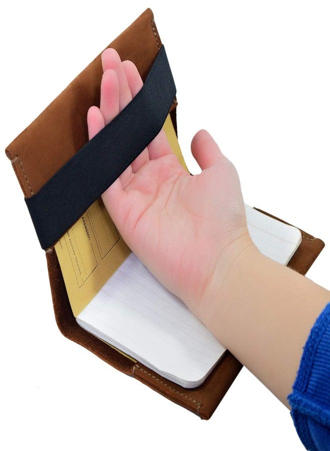 Hide & Drink, Leather Pen Case w/Elastic Band, Fits (6 to 7 in.) Tall Notebooks/Pencil Sleeve/Pen Pouch/Pen Holster, Handmade :: Bourbon Brown - Image 4