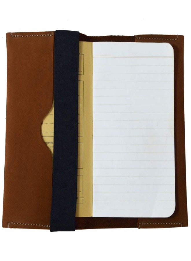 Hide & Drink, Leather Pen Case w/Elastic Band, Fits (6 to 7 in.) Tall Notebooks/Pencil Sleeve/Pen Pouch/Pen Holster, Handmade :: Bourbon Brown - Image 3