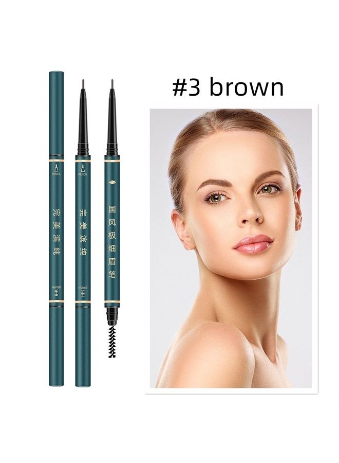BECHY Eyebrow Pencil,3 PCS Professional Waterproof Makeup Micro Brow Pencil,Brow Kit with Eyebrow Brush and Razor,Ultra-Fine Mechanical Pencil - Image 2