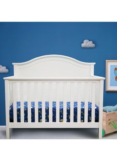 UOMNY UOMNY Astronaut Space Galaxy Baby Crib Sheet - Fitted Toddler Sheet Polyester Baby Sheet for Standard Crib and Toddler mattresses Nursery Bedding Sheet Crib Mattress Sheets for Boys 1 Pack  - Image 2