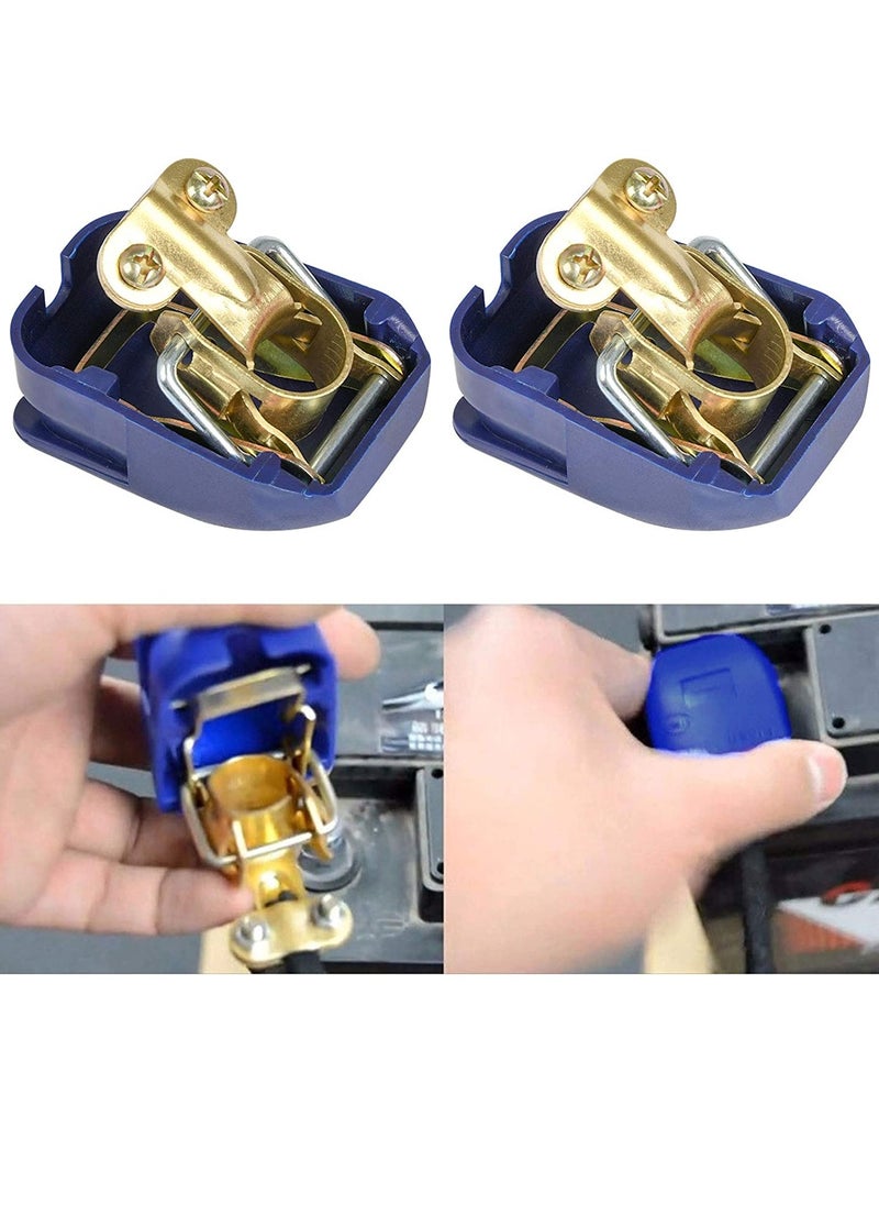 KASTWAVE Quick Release 12V Battery Terminals Clamps Connectors, 2 Pcs Battery Terminals Clamps Connectors Quick Disconnect Terminals for Car Caravan Motorhome (Red and Blue)  - Image 4