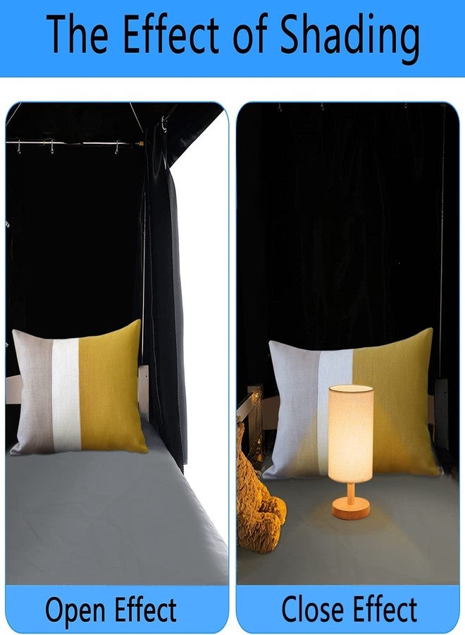Joylife Canopy Bed Curtains King Bed Canopy for Girls, Canopy Curtains and Bed Curtains, Bed Canopy Curtains for Home Decorations (Pure Black, California King) - Image 5